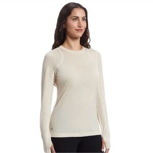 SMARTWOOL | long sleeve active shirt size medium in almond